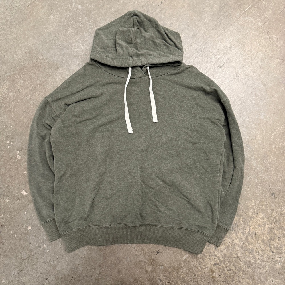 Buffalo David Bitton Mens‎ Olive Green Hoodie Sweatshirt Size L Relaxed Fit